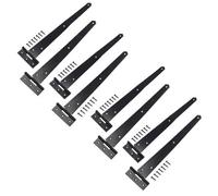 AB Tools 300mm Heavy Duty T Tee Hinges For Doors + Gates With Fixing Screws 8Pc