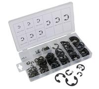 AB Tools 300Pc E-Clip Assortment Retaining Snap Ring Circlip Kit 1.6 - 22.2mm E Clip