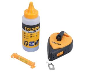 AB Tools 30m Builders Chalk brick Line Reel Line Rope String With Blue Visible Chalk