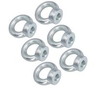 AB Tools 30mm Lifting Eye Nut Fastener Internal Female Thread Zinc Plated 60mm Diameter 6Pc