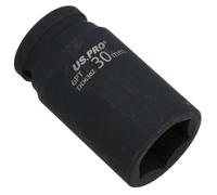 AB Tools 30mm Metric 3/4 Drive Double Deep Impact Socket 6 Sided Single Hex Thick Walled