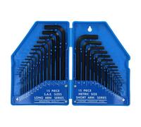 AB Tools 30Pc Metric And Imperial Af Sae Allen Hex Keys 0.7mm - 10mm / 0.028 -3/8