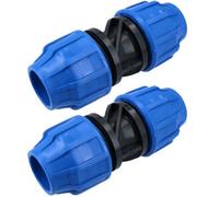 AB Tools 32 X 32mm Mdpe Straight Pipe Compression Fitting Coupling Connector 2Pk