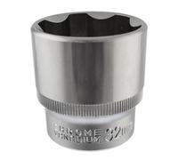 AB Tools 32mm 1/2" Dr Socket Super Lock Metric Shallow Crv Knurl Grip 6 Point