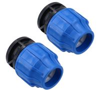 AB Tools 32mm Mdpe End Stop Water Pipe Cap Shut-Off Compression Fitting Coupling 2Pk