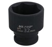 AB Tools 32mm Metric Shallow Impact Impacted European Style Socket 1/2" Drive 6 Sided