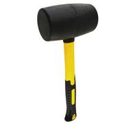 AB Tools 32Oz Black Rubber Mallet 70% Fibreglass Handle Hammer Non Marking