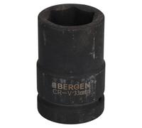 AB Tools 33mm Metric 1" Drive Deep Impact Socket 6 Sided Single Hex Thick Walled