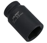 AB Tools 33mm Metric 3/4 Drive Double Deep Impact Socket 6 Sided Single Hex Thick Walled