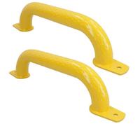 AB Tools 340mm Steel Safety Grab Pull Handle For Trailers Trucks Yellow Coated Finish 2Pc