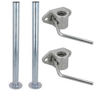 AB Tools 34mm Heavy Duty Cast Clamp + Handle With Prop Stand 460mm Long Trailer 2pc