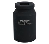 AB Tools 34mm Metric 3/4 Drive Double Deep Impact Socket 6 Sided Single Hex Thick Walled