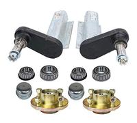 AB Tools 350kg Galvanised Trailer Suspension Unit & Hubs (Pair) 100mm PCD Taper Bearings