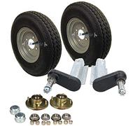 AB Tools 350kg Galvanised Trailer Suspension Units & 8" Wheels & Tyres Kit 4" PCD Hubs