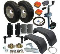 AB Tools 350Kg Trailer Kit Suspension Units Hitch Lights Mudguards 5M Cable Wheels