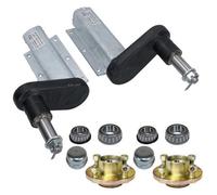 AB Tools 350Kg Trailer Suspension Units Extended Sub Axles With 100mm Pcd Hubs Pair