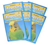 AB Tools 36 Sanded Sheets Sandpaper Cage Lining Budgies Caged Birds 25x40cm