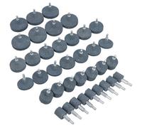 AB Tools 36Pc Assorted Grinding Stones Wheels Coarse And Fine With 1/4In Arbor