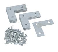 AB Tools 37mm (1.5In.) Corner Mending Plate Angle Bracket L Shape Reinforcing Repairing 12Pc