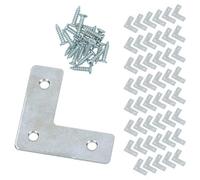 AB Tools 37mm (1.5In.) Corner Mending Plate Angle Bracket L Shape Reinforcing Repairing 48Pc