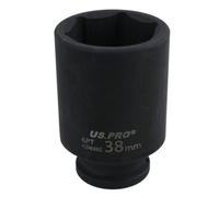 AB Tools 38mm 1/2In Drive Deep Metric Impact Thin Walled Socket 6 Sided Single Hex