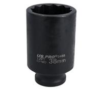 AB Tools 38mm Metric 1/2" Drive Deep Rear Hub Axle Nut Socket 12 Sided Bi-Hex