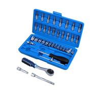 AB Tools 38Pc 1/4In Drive Metric Socket Accessory Bit Ratchet Extension 4mm - 14mm