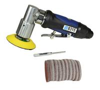 AB Tools 3In 75mm Air Angle Sander Grinder Polisher Sanding And 100 Pack Mixed Discs