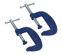 AB Tools 3In 75mm Heavy Duty G Clamp (2 Pack) C Grip Holder Clasp Vice