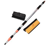 AB Tools 3m Extendable Aluminium Car Wash Brush Telescopic Hose Water Cleaning Mop