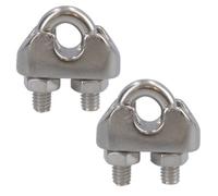 AB Tools 3mm Wire Rope / Cable Grip / Clamp Stainless Steel 316 Marine Grade 2 Pack Dk44
