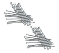 AB Tools 3mm X 100mm Round Headed Wire Nails For Concrete Brick Wood 32Pc Zinc Plated