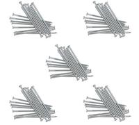 AB Tools 3mm X 100mm Round Headed Wire Nails For Concrete Brick Wood 80Pc Zinc Plated
