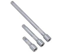 AB Tools 3Pc 1/2" Drive Straight Socket Ratchet Extension Bar Set 75mm 125mm 250mm