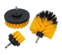 AB Tools 3Pc Drill Powered Cleaning Brush Set Nylon Bristles Scrubber Bathroom Cleaner