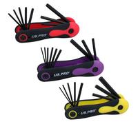 AB Tools 3Pc Folding Allen Hex Star Torx Key Wrench Set Metric + Imperial 27 Sizes Pocket