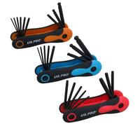 AB Tools 3Pc Folding Ball Ended Allen Hex Star Torx Key Set Metric + Imperial 27 Sizes