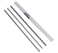AB Tools 3pc Long Masonry Drills for Bricks Blocks Concrete Carbide Tips 400mm 8-12mm