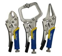 AB Tools 3Pc Mini Locking Plier Clamp Mole Vice Grip Pliers Welding Clasp C Clamp
