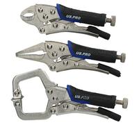 AB Tools 3Pc Mini Welding Clamp Pliers Fast Quick Release Fastener C Clamp Long Nose