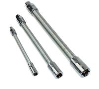 AB Tools 3Pc Mixed Drive Flexible Flexi Socket Extension Bar Adapter Set 1/4 3/8 + 1/2