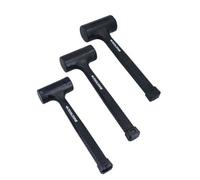 AB Tools 3Pc Rubber Dead Blow Hammer Set Hammers Mallets 1Lb 2Lb 3Lb Shot Loaded