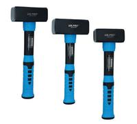 AB Tools 3Pc Stoning Sledge Lump Hammer With Fibreglass Non Slip Handle 1Kg 1.5Kg 2Kg