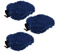 AB Tools 3Pk Blue 2 In 1 Noodle Drying Grooming Mitt One Size Fits All Muddy Wet Dog