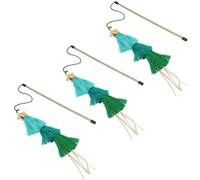 AB Tools 3Pk Cat Kitten Christmas Gift Tassel Tree Teaser Interactive Chaser Play Toy