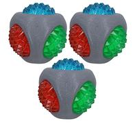 AB Tools 3PK Dog Puppy Catch and Flash Ball for Dogs Perfect For Low Light Dog Play