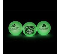 AB Tools 3Pk Glow In The Dark Ball Dog Toy Non Toxic Rubber Balls For Dog Pet Play Gift
