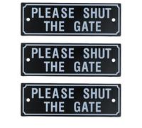 AB Tools 3Pk Please Shut The Gate Home Gate Garden Fence Sign
