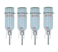 AB TOOLS 3PK Small Animal Glass 750ml Chew Proof Water Bottle With Water Level Indicator