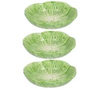 AB Tools 3Pk Small Animals Lettuce Green Leaf Feeding Bowls Treat Pots 12Cm/150Ml